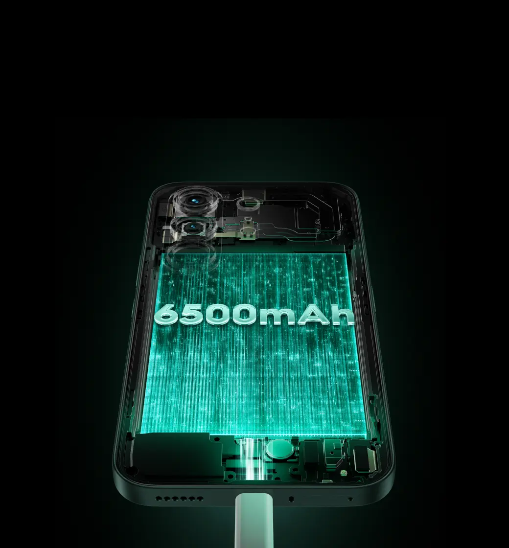 Baterai 6500 mAh dan 45W Super Charge TECNO CAMON 50
